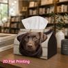 1 шт., 2D Плоская Печать, Коробочка для салфеток с рисунком Шоколадного Лабрадора Ретривера, Коробочка для салфеток для вечеринки, Многофункциональная для кухни и обеденного стола, Кофейный столик