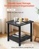 Outdoor Side Table, 450W x 380D x 440H mm, Double Layer HDPE Outside End Table for Easy Maintenance, Withstand Harsh Weather, Fit for Patio, Pool,