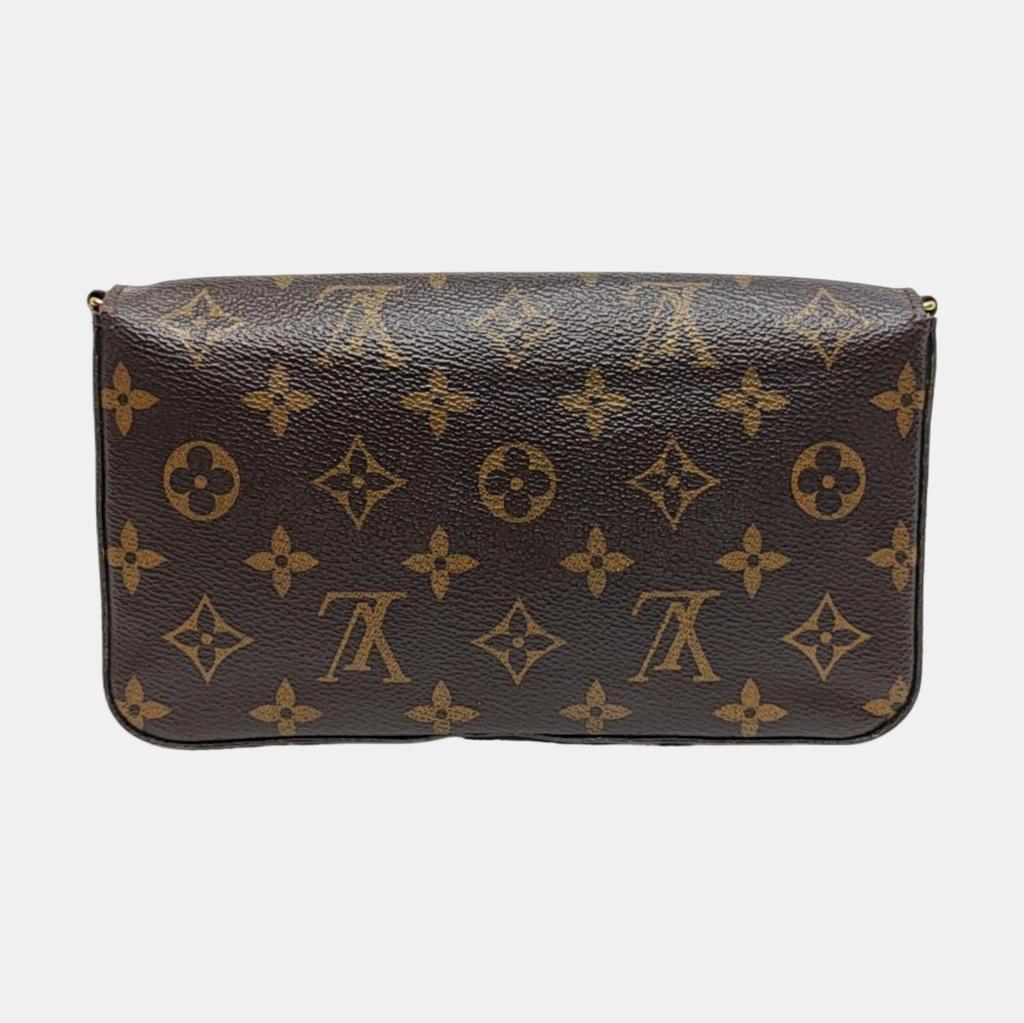 [Pre-Owned] Felicie Pochette Classic Monogram Coated Canvas And Leather Three-In-One Chain Bag - Very Good #PXFE7U