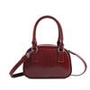 European and American pillows 2025 new burgundy armpit bag women's niche design chili handheld square bag women's bag