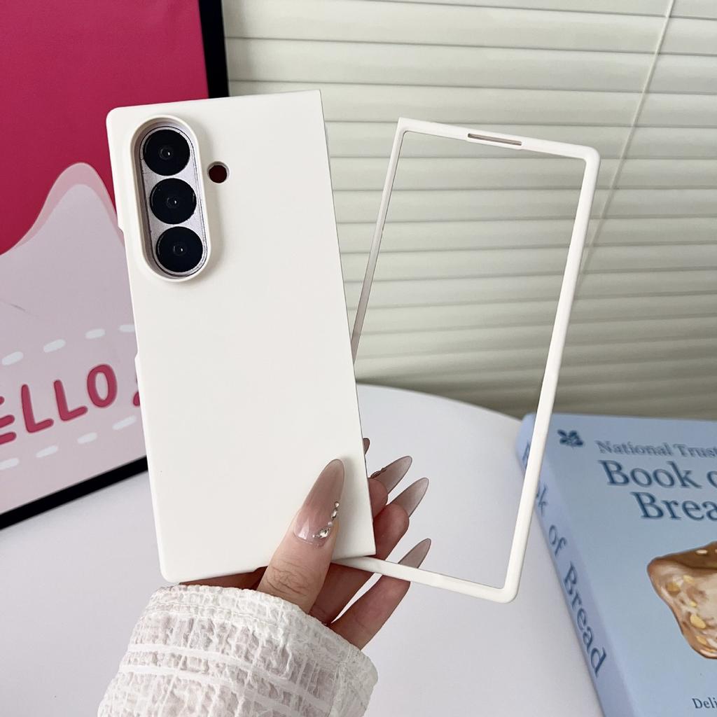 Роскошный ультратонкий жесткий чехол-накладка для Samsung Galaxy Z Fold 7/6/5/5G/ZFold7/Z Fold 3/4/5 Ударопрочный Конфетный однотонный чехол