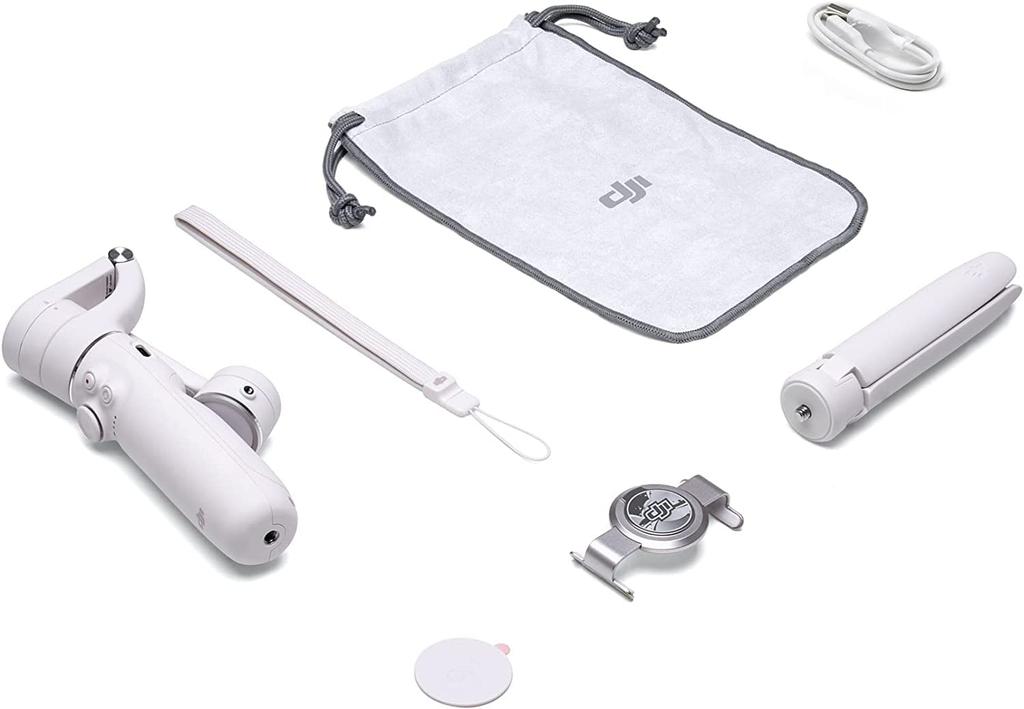 DJI OM 5 Smartphone Gimbal Stabilizer Sunset White Magnetic Foldable 3-Axis with Extension Rod ActiveTrack 4.0 ShotGuides Portable Vlog Camera