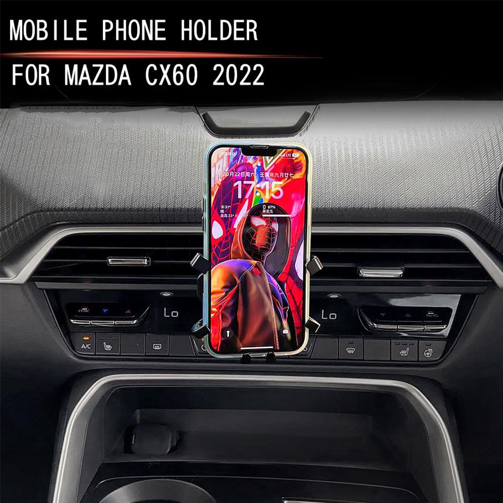 Для Mazda CX-60 2024 автомобильный держатель мобильного телефона на приборную панель вентиляционное отверстие кронштейн для смартфона автомобильный держатель мобильного телефона