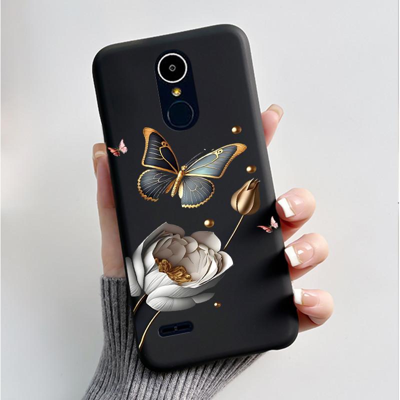 Чехол для LG K8 2017/LG K8 2018/LG K9 2018 Мягкий Силиконовый Черный Корпус для LG K10 2016/LG K10 2017 Чехол Милый Цветочный Мультяшный Чехол