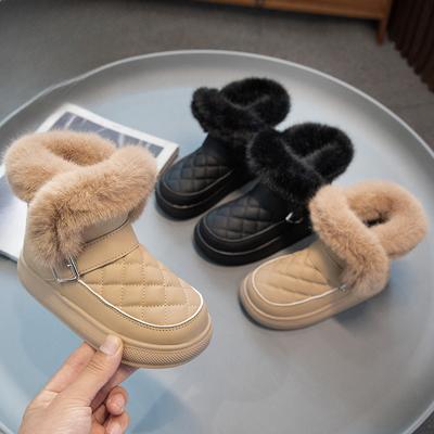 Детские плюшевые сезонные новые хлопковые сапоги для девочек