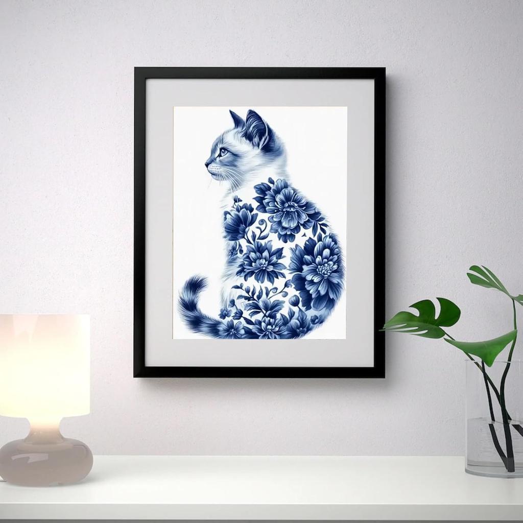 Hyahx Cross Stitch 11 CT Cross Stitch Kit with Japanese DIY Embroidery Kit for Beginners and Advanced 30cm x Cat Design Instructions, Stitchers, 40cm,
