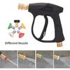 High Pressure Water Cleaning Jet Gun Kit with Spray Nozzles Car Washing 1/4" Quick Release M22 Connector Water Gun Car Washer