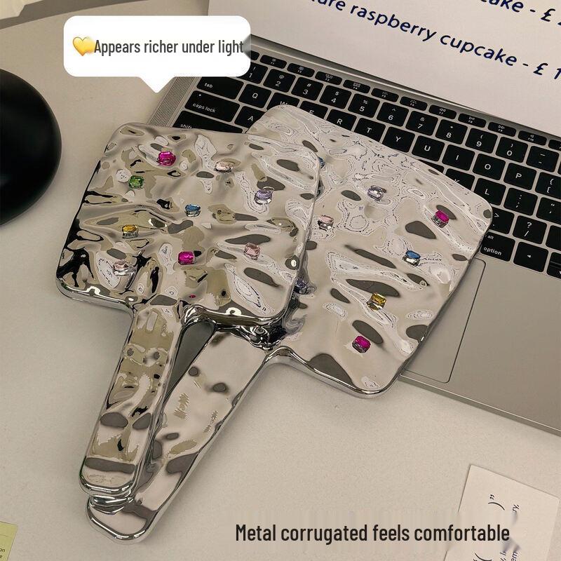 Большое круглое портативное ручное зеркало для макияжа Yipin