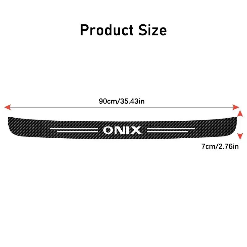 Carbon Fiber Door Sill Protector Stickers For Chevrolet Onix Front Rear Threshold Decals Rear Trunk Bumper Guard Accessories  QG7