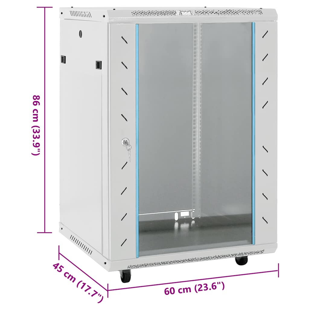 15U Network Cabinet on Casters 19 IP20 60 x 45 x 86 cm