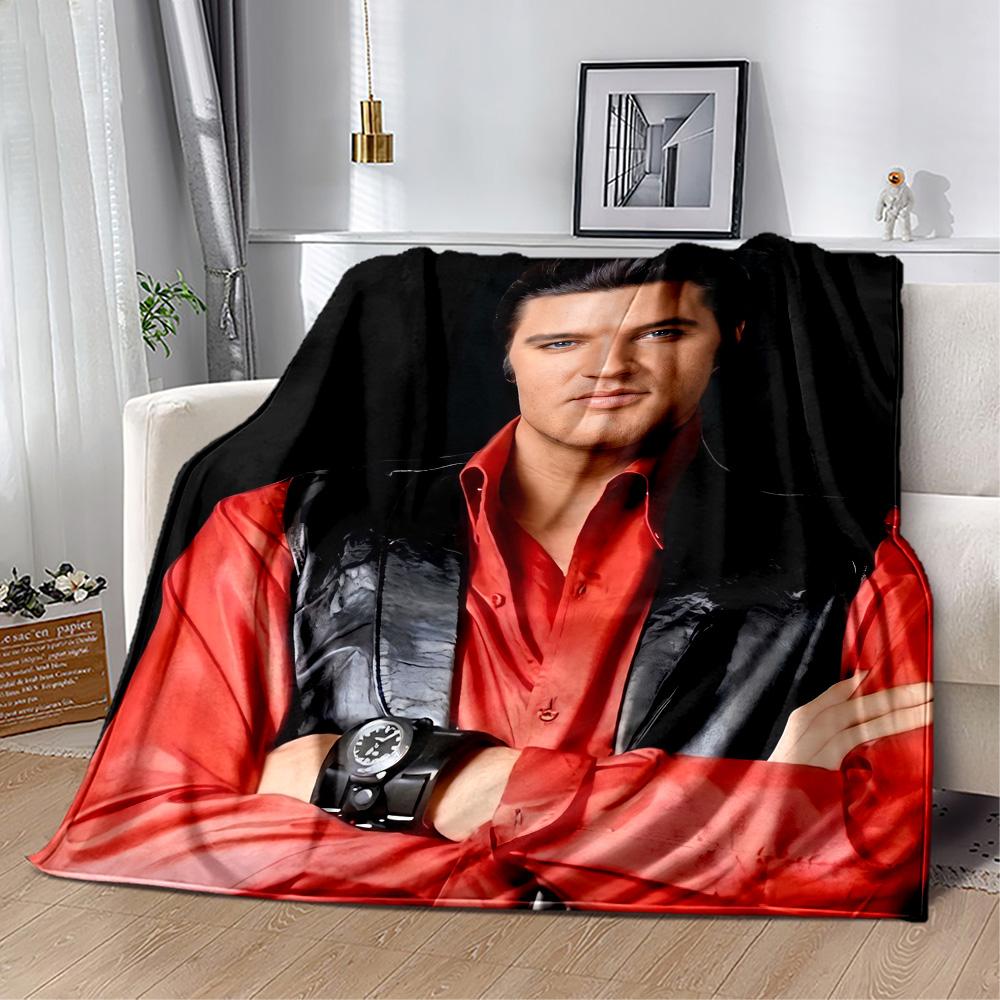 Elvis Presley: Rock 'n' Roll King Blanket Comfortable Suitable for Bedding Chair Bed Four Seasons Universal Digital Print
