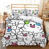 3D Cartoon Pigs Cats Bedding Set Cute Animals Duvet Cover Double Queen King Twin Full Size Kids Girls Polyester Duvet Cover Set