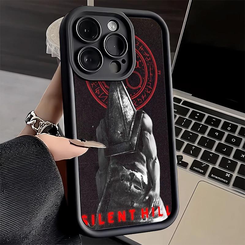 Чехол для телефона iPhone 17 Air 16E 15 16 Pro Max Silent Hill Ужасы Тема Обложка 14 Plus 13 12 Mini Мягкий Силиконовый Fundas