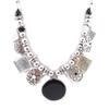 [G5988] - Designer Necklace 'Nora' Black Beige