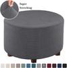 Stretch Ottoman Slipcovers Round Ottoman Covers Removable Footstool Covers Storage Ottoman Protect Covers for Living Room