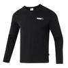 Удобная дышащая повседневная футболка с длинным рукавом с логотипом для мужчин, черная 691339-01