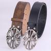 Punk Bohemian Style Belt Skeleton Head Inlaid Waistband Rock Leather Belt Y2K Style