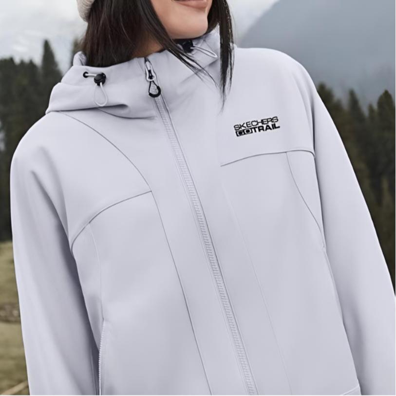 Skechers Серия для улицы Куртка с капюшоном, длинным рукавом, дышащая, однотонная, женская куртки P325W103-00FW