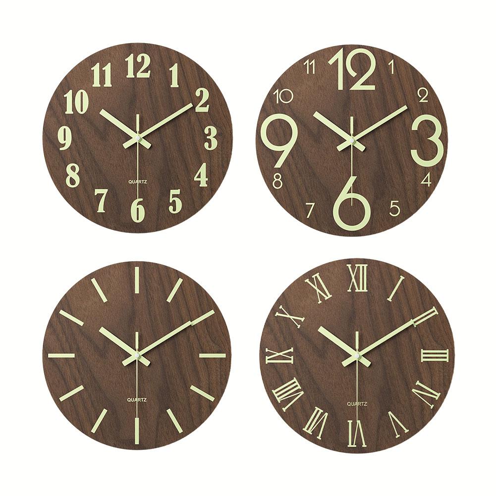 Bedroom Luminous Wall Clock Inch Night Light Nordic Home