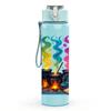 1PC Bonfire Camping Night Scene 750ml Color Plastic Sports Water Bottle Leakproof Flip Straw Lid Suitable for Sports Office Home Use