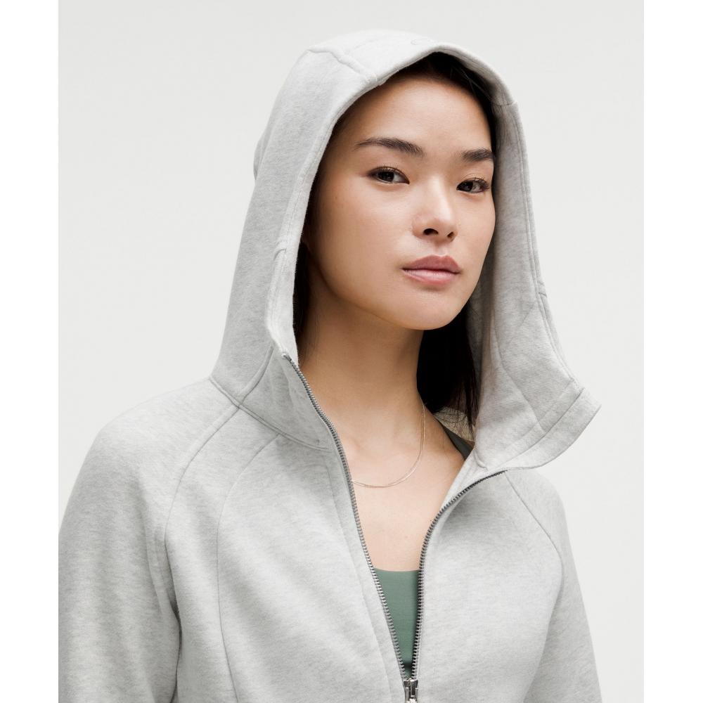Lululemon Толстовка с капюшоном Scuba Full Zip с цветочным принтом Ultra Light Grey