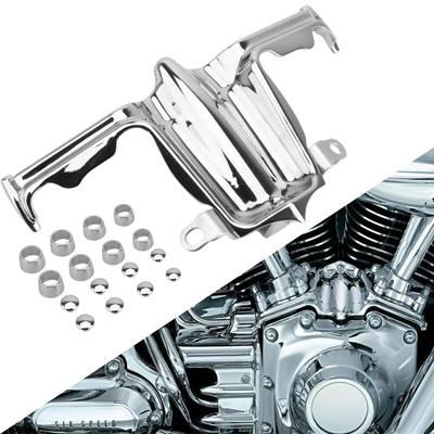 Хромированная накладка толкателя/блока подъемника для Harley Twin Cam 00-17 Touring Electra Glide Dyna Fat Bob Breakout