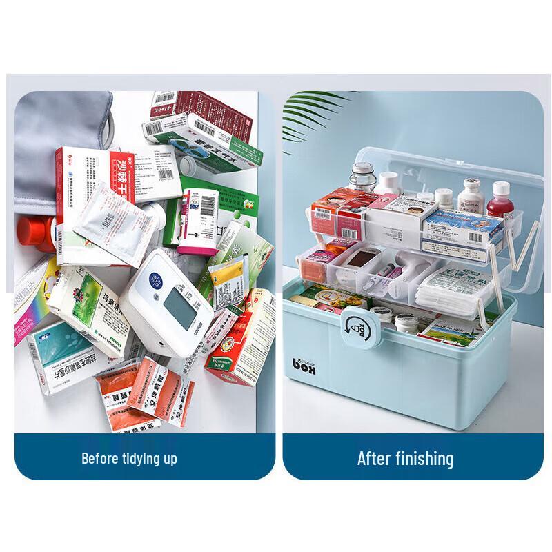 Multi-Layer Home First Aid & Medicine Storage Box