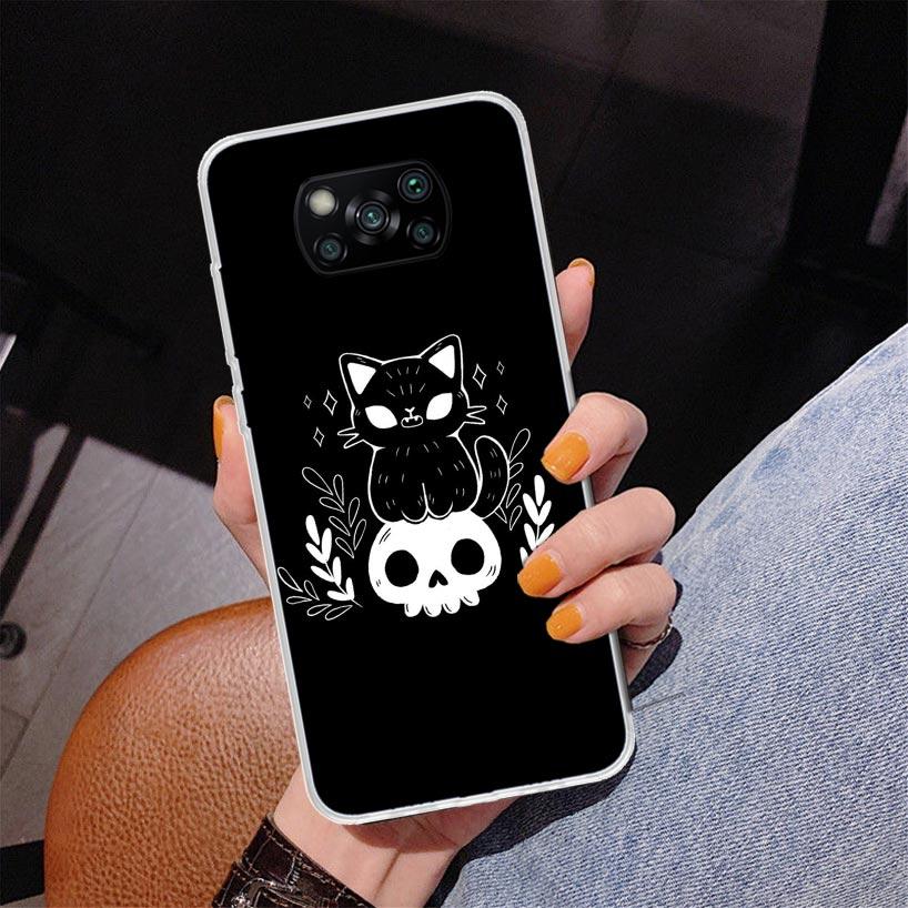 Witch And Cat Colorful Cute Phone Case For Xiaomi Poco X7 X6 X5 Pro F7 Ultra Redmi 15C 15 13C 13 12C 12 10 10A 10C 9 9A 9C 9T Co