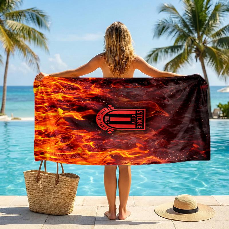Southampton Football Beach Towel Soft Microfiber Summer Towel Quick Dry Absorbent Towel for Beach Swimming Pool Travel