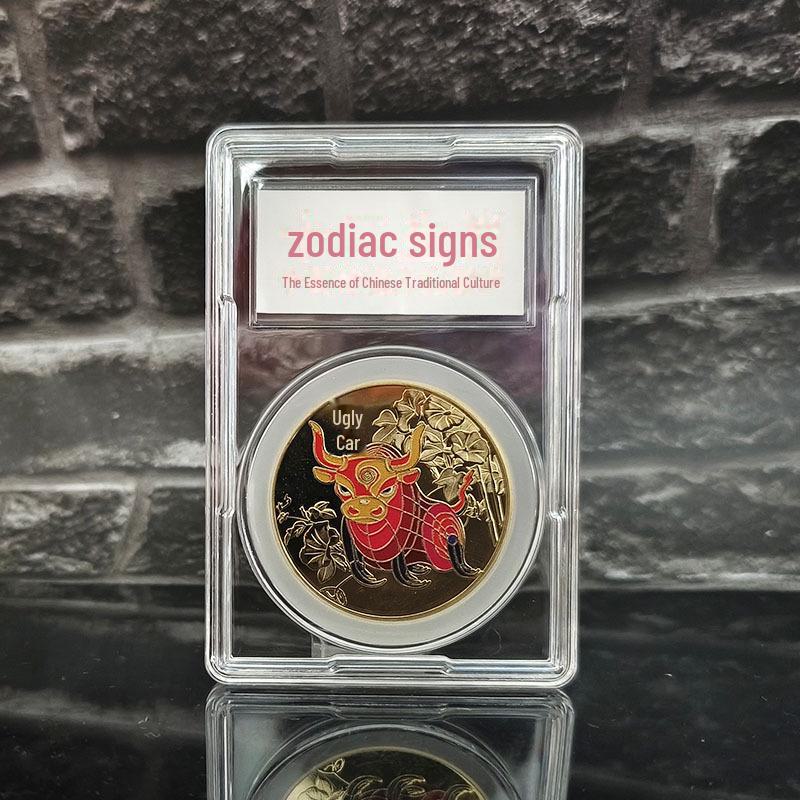 Colorful Zodiac Commemorative Coins Set: Dragon, Snake, Horse Year Medals - Perfect for Insurance Promotions or Gifts