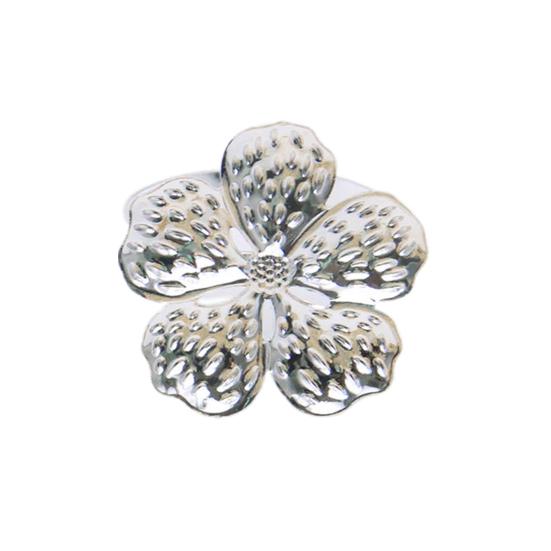 6 шт. Кольца для салфеток в виде цветов, Металлические держатели для салфеток, Серебряные, Золотые кольца для салфеток в виде цветов с текстурированными лепестками для обеденного стола, Свадебной вечеринки