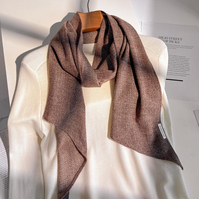 Korea Styles Simple Scarf Triangular Women Winter Warm Solid Color Headscarf Shawls Neckerchief Hijab Wraps Scarves