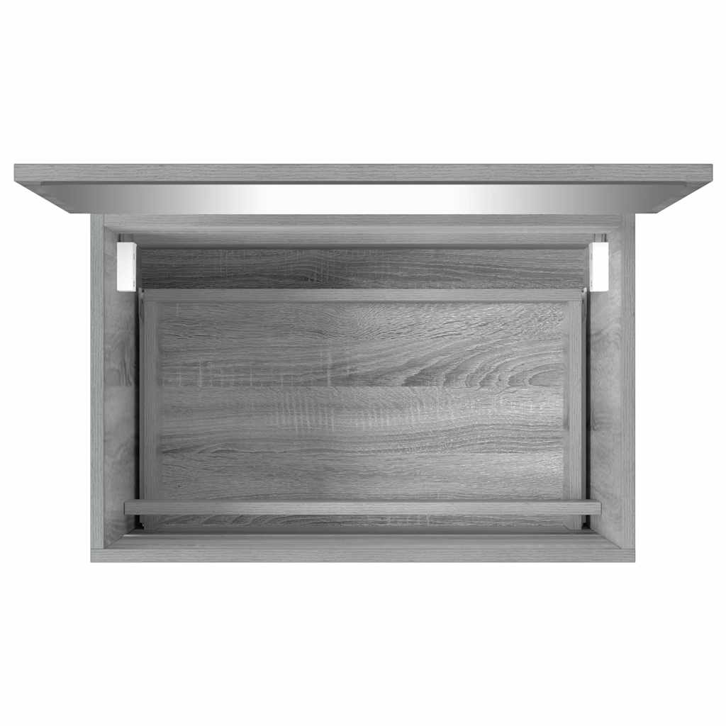 2 Piece Bathroom Furniture Set Grey Sonoma Particleboard