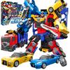 3-в-1 Карбот Гигантский Погрузчик Трансформирующийся Робот в Машину Фигурки Действия Машинка-Трансформер для Детей Подарок