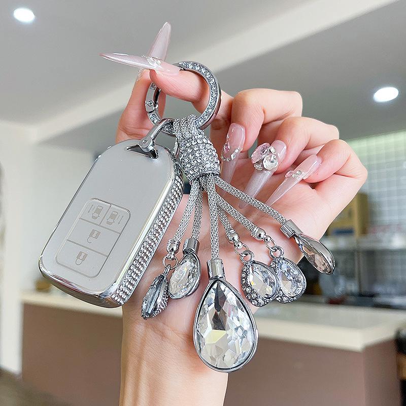 Premium Women's Car Key Case for Honda Accord, Civic, CR-V, Fit, Odyssey, Vezel, Lingpai, and XR-V