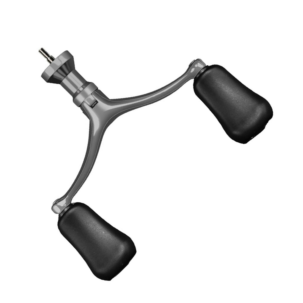 Fishing Rod Handle Fishing Reel Screw-in Power Handle Single/Double Rocker Arm for Baitcasting Reel Replacement Parts