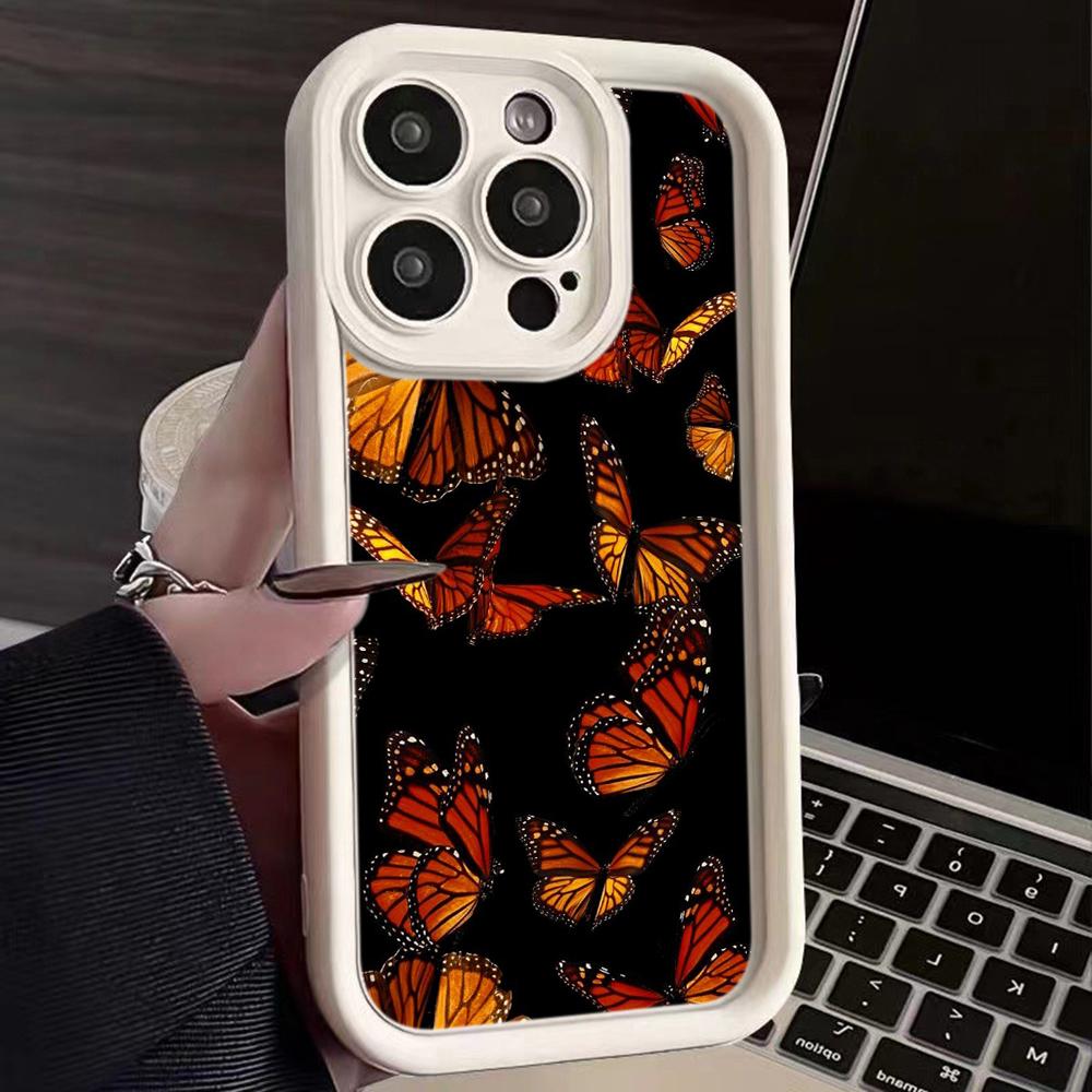 LZ4 Butterfly art design силиконовый чехол для телефона iPhone 11 13 14 15 16 Pro Max 7 8 16 Plus 12 mini XS Max XR противоударный задний чехол