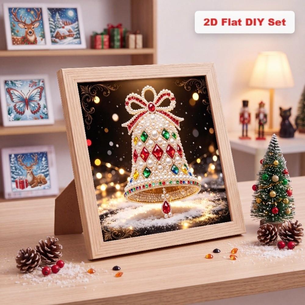 2D Flat DIY Pearl Painting Kit Delicate Christmas Ornament Christmas Decoration