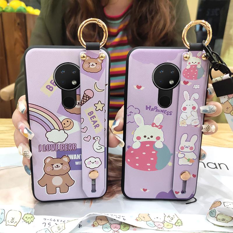 Lanyard Back Cover Phone Case For Nokia 6.2/7.2 Waterproof Anti-dust Silicone Fashion Design Soft Case Dirt-resistant