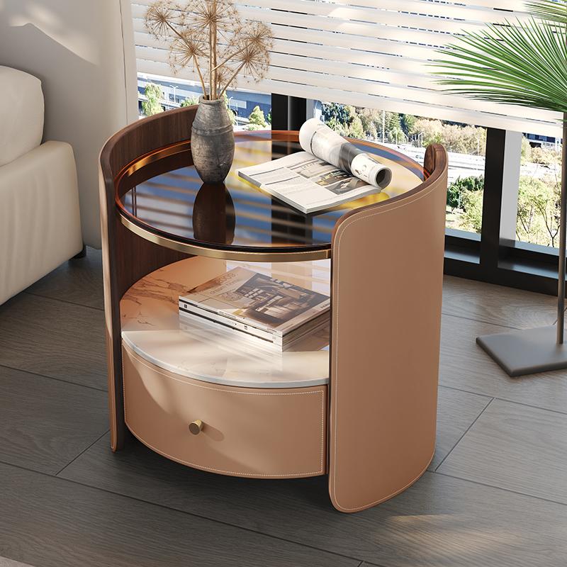 Luxury Nordic Nightstand Aesthetic Storage Drawers Italian Bedside Table Modern Simple Mesita De Noche Bedroom Furniture