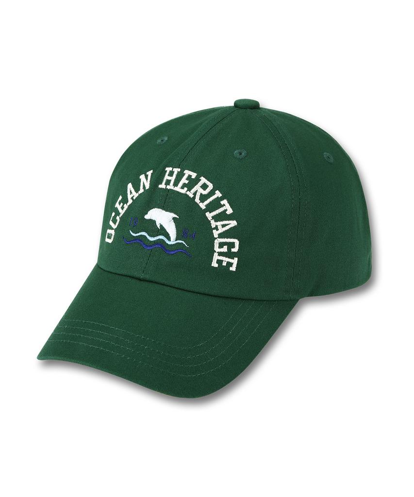 DOLPHIN WAVE APPAREL Кепка с козырьком Dolphin Ball Cap, цвет Глубокий зеленый, коллекция Ocean Heritage