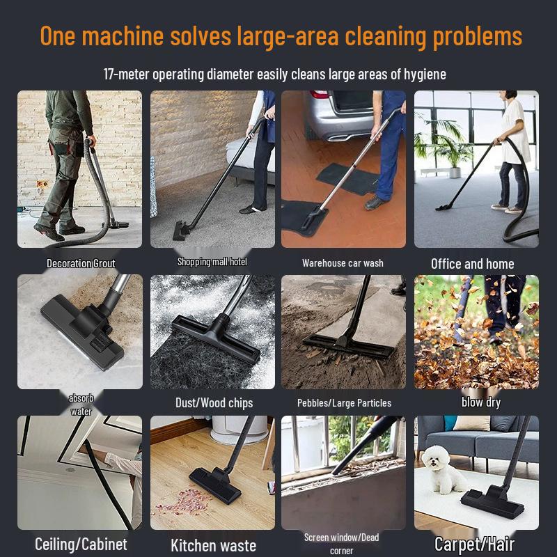 High-Power Vacuum Cleaner for Home, Car, Carpet, and Grout Cleaning
