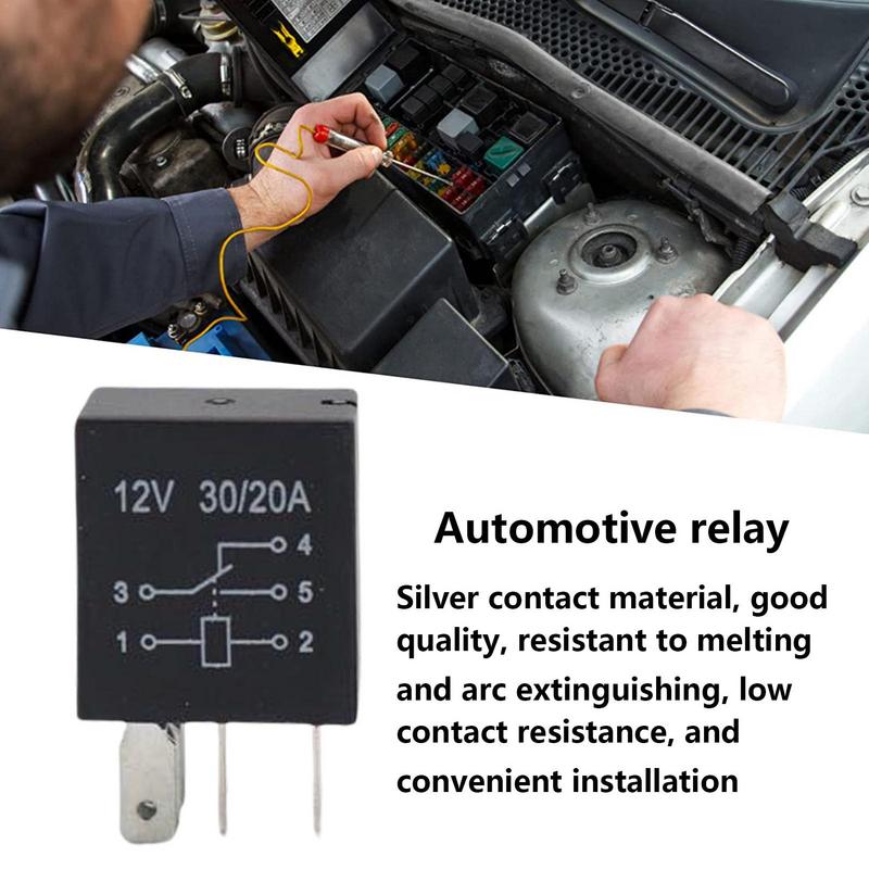 Automotive Relays 12V 20/30 Amp 12v DC Waterproof Relay And Harness Heavy Duty Copper Wires 4-Pin Automotive Relay For Boats