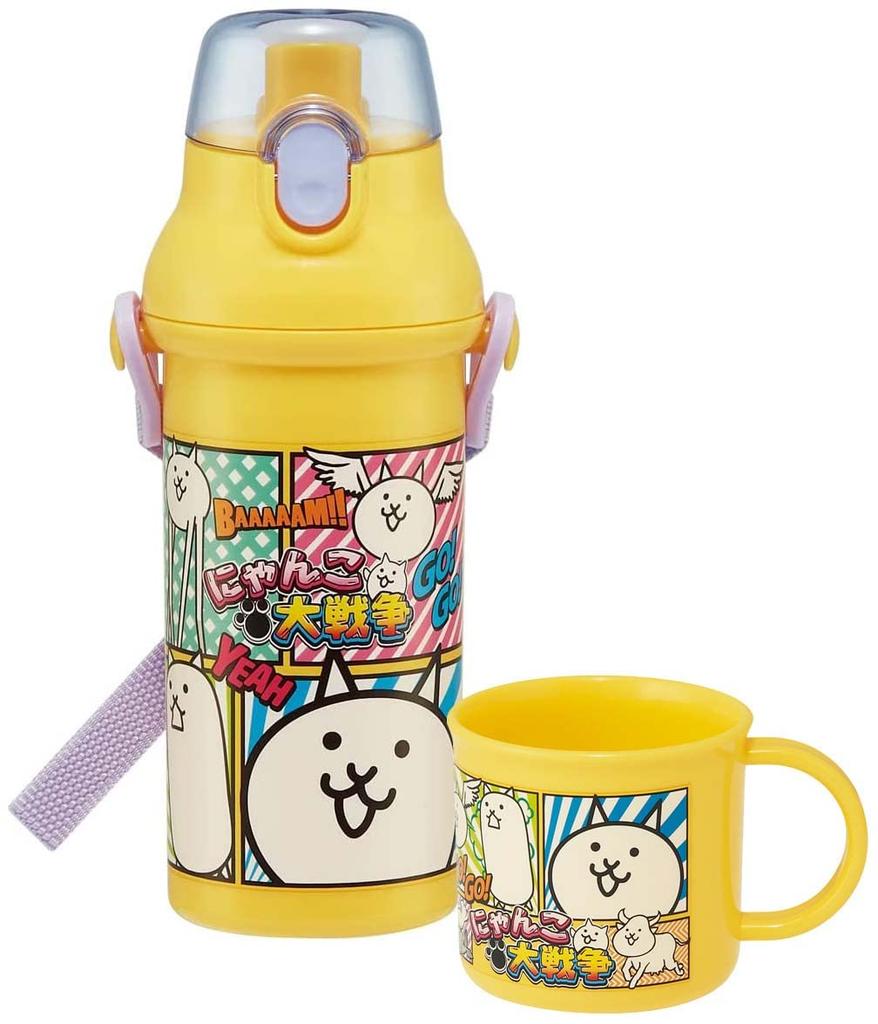Skater Lunch Box Plastic Cup 200ml for Dishwasher Made in The Battle Cats Children, Antibacterial, Safe, Japan, (KE4AAG-A)