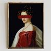 Funny Altered Art Portrait Poster Dark Academia Rococo Print Vintage Pastel Portrait Canvas Painting Bubblegum Baroque Art Print