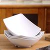 10pcs Heat-resistant Soup Bowl Plastic Snack Dish Multifunctional Square Salad Plate  Restaurant