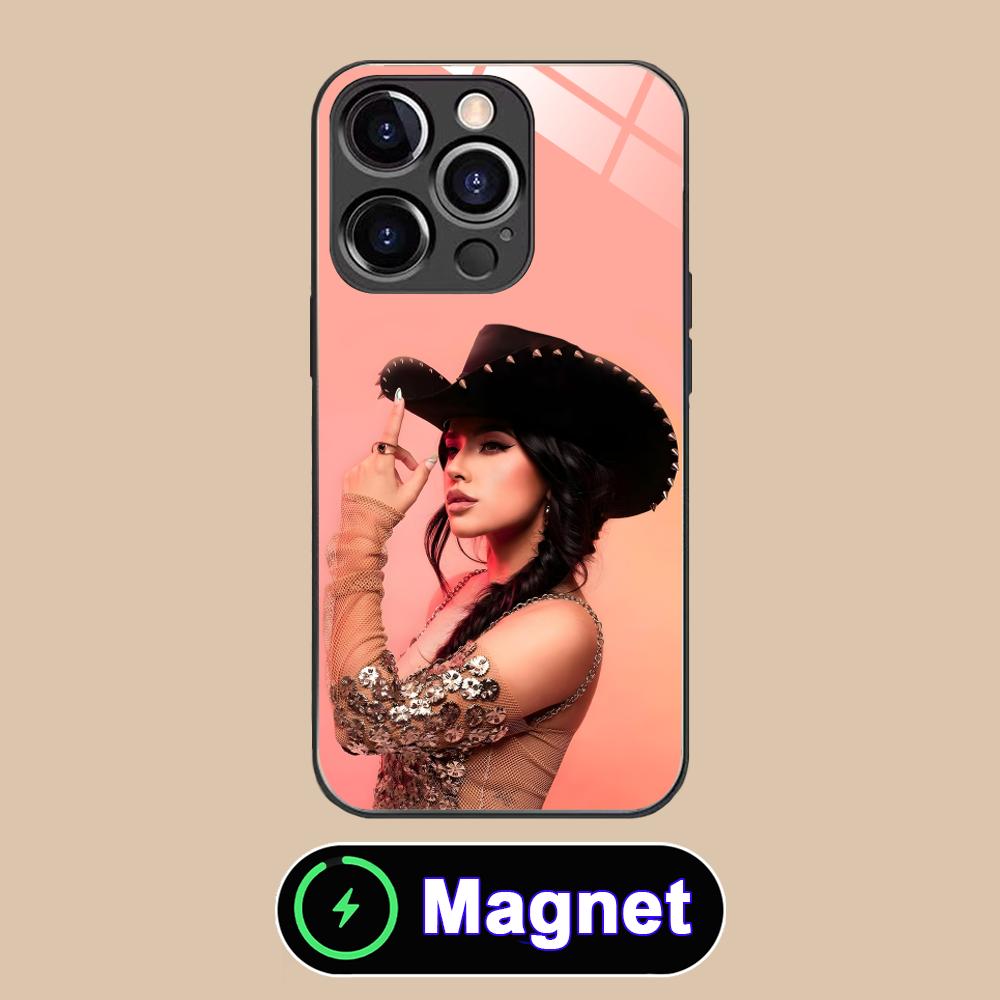 Модный чехол Becky G из стекла MagSafe для мобильного телефона iPhone 17 16 15 14 13 12 11 Air Pro Max Plus Mini Цветная накладка