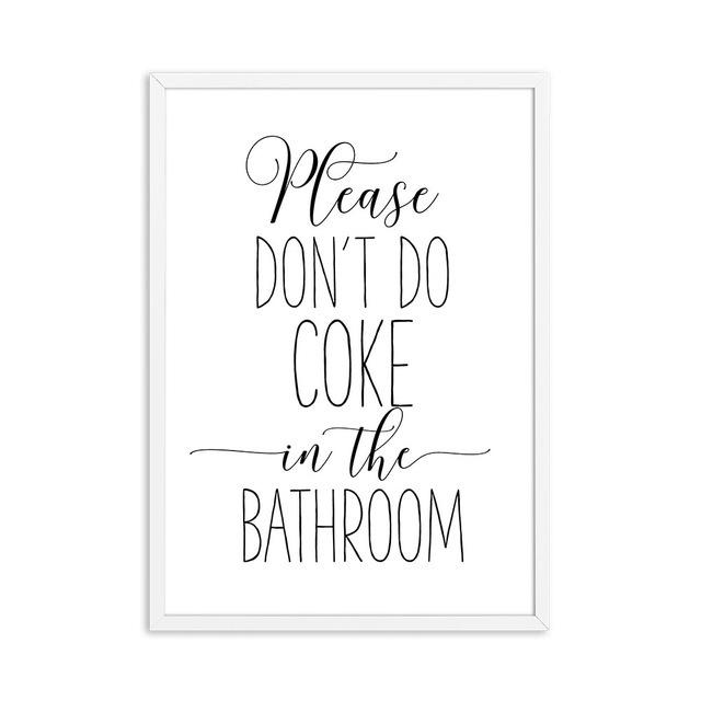 Funny Bathroom Sign Canvas Poster Wall Art Prints Get Naked Please Seat Yourself Flush It Real Good Toilet Signs Bathroom Decor