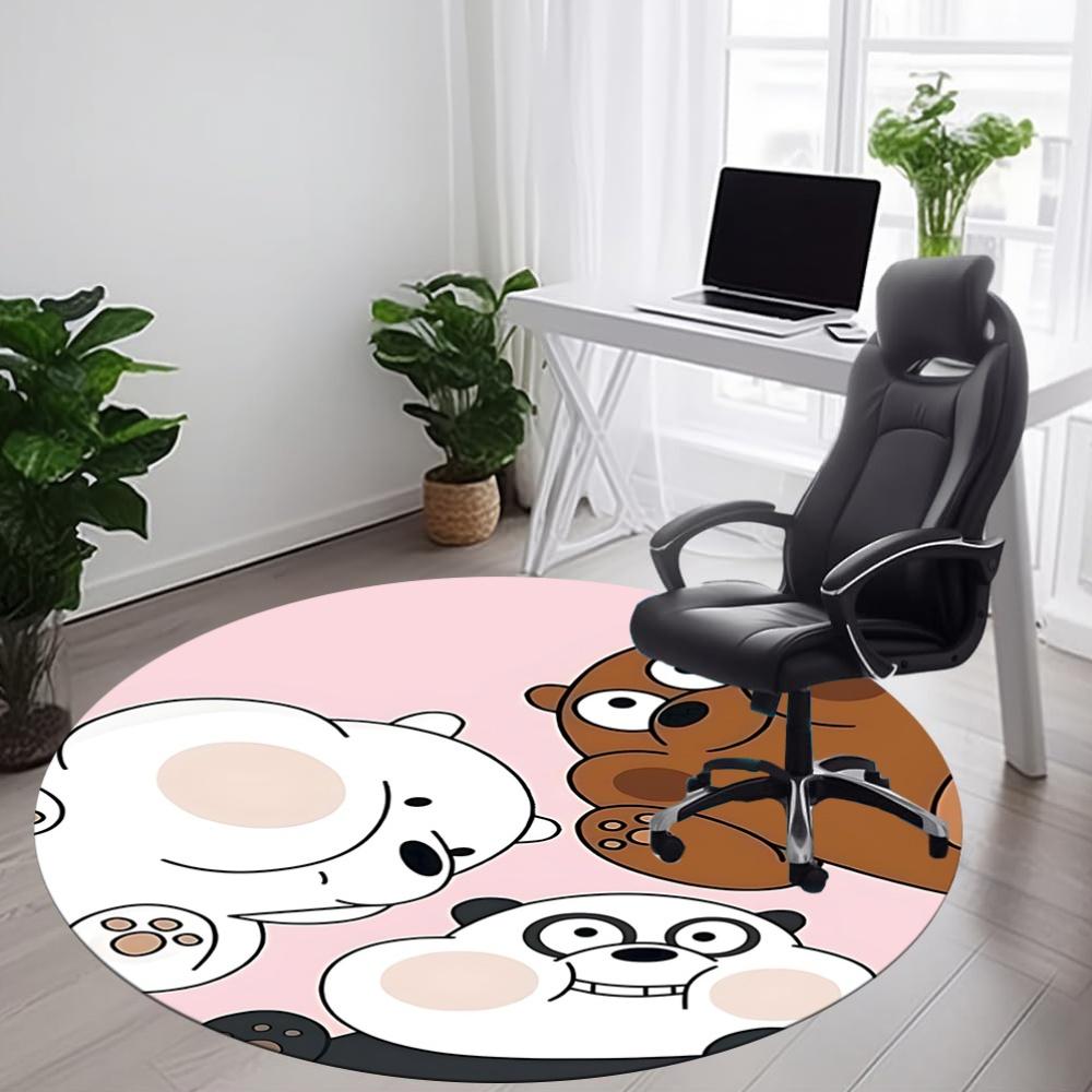 Коврик для пола We Bare Bears Friends Office, круглый, для офисных стульев, спальни, гостиной, домашний декор a1022151