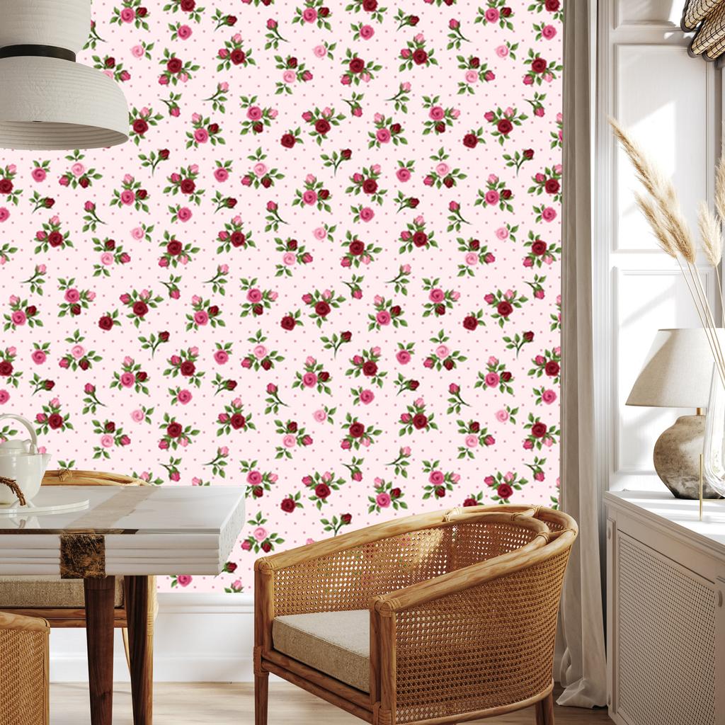 Vintage Roses Wallpaper for Living Room and Bedroom 50x1000